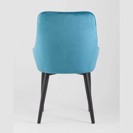 Стул Stool Group Диана велюр бирюзовый, металлический каркас 