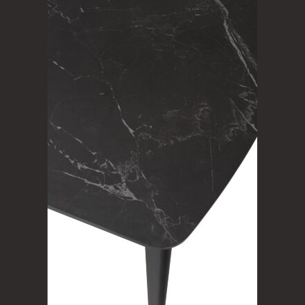 Стол ELIOT 120 MATT BLACK MARBLE SINTERED STONE/ BLACK М-City 