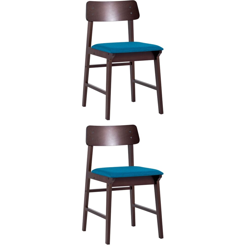 Комплект из двух стульев Stool Group ODEN мягкая тканевая синяя обивка Комплект из двух стульев Stool Group ODEN мягкая тканевая синяя обивка
