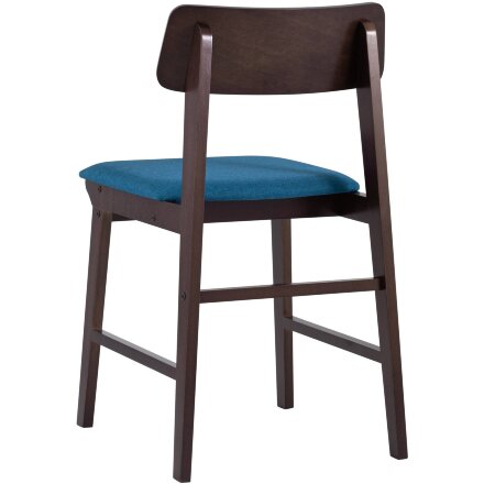Комплект из двух стульев Stool Group ODEN мягкая тканевая синяя обивка 
