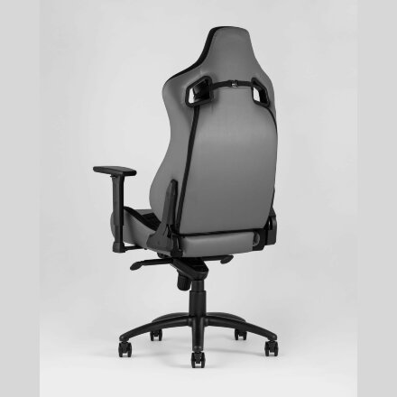 Игровое кресло Stool Group компьютерное TopChairs Racer Premium серое геймерское 