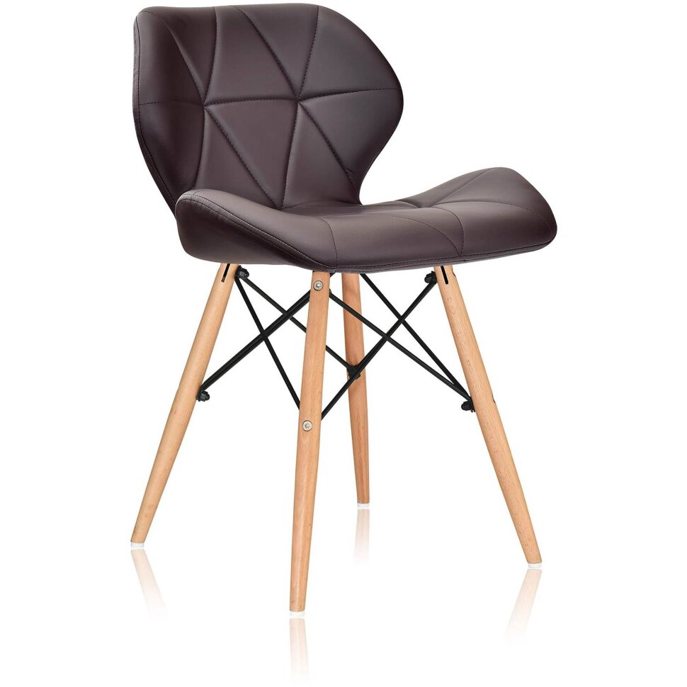 Стул Stool Group Butterfly, коричневый обивка экокожа ножки массив дерева 