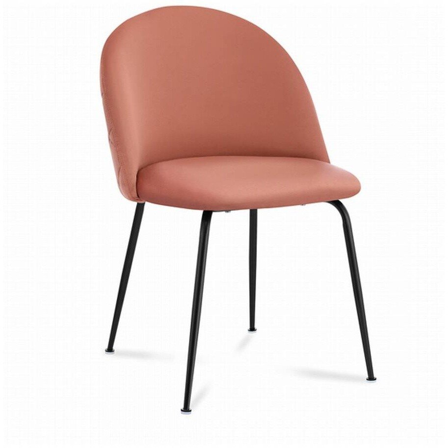Стул Stool Group Mystere Black, розовый обивка велюр ножки металлические черные Стул Stool Group Mystere Black, розовый обивка велюр ножки металлические черные